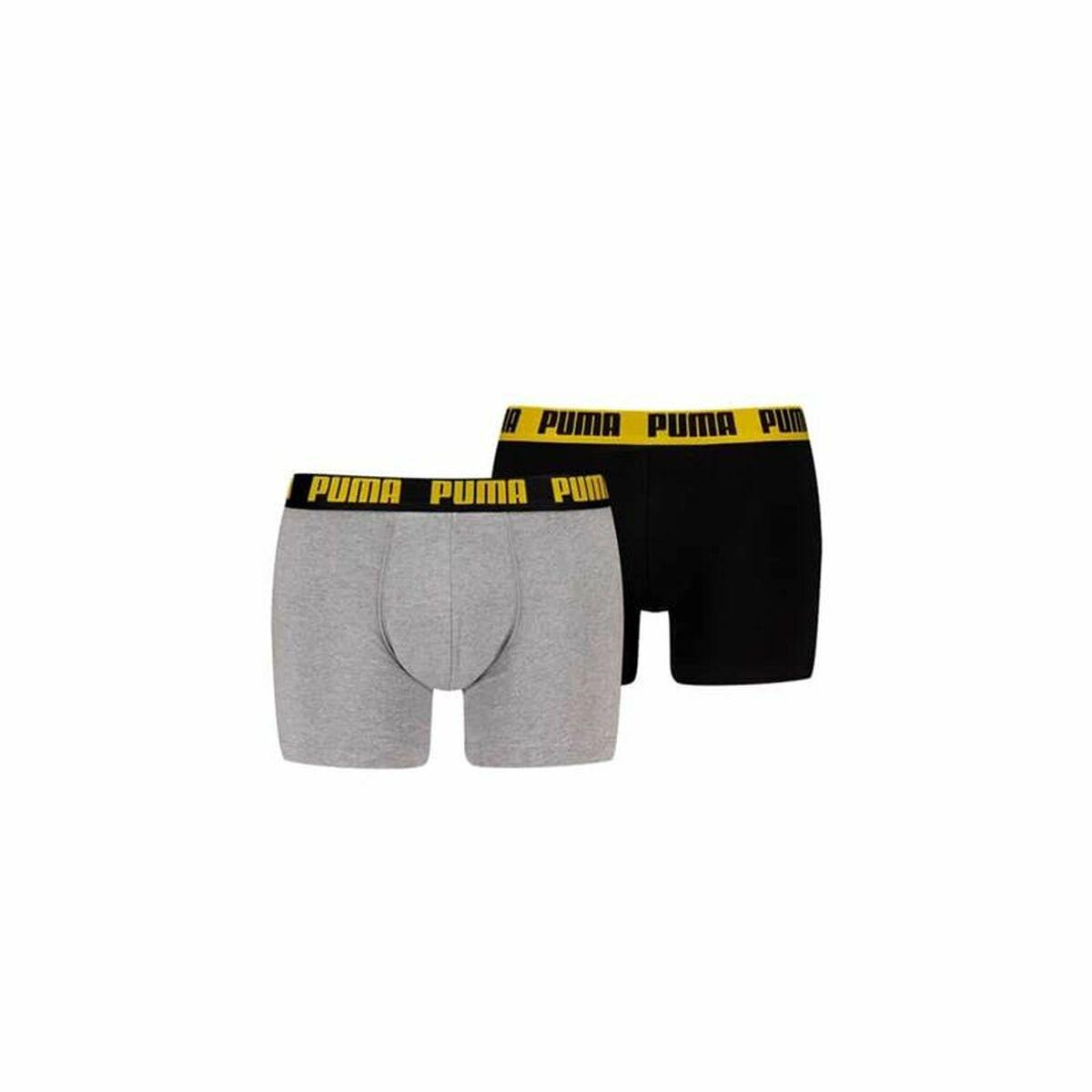 Puma boxershorts til mænd - 2-pak, sort/grå, str. S