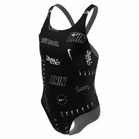 Badedragt til piger Nike Fastback Sort 8-9 år