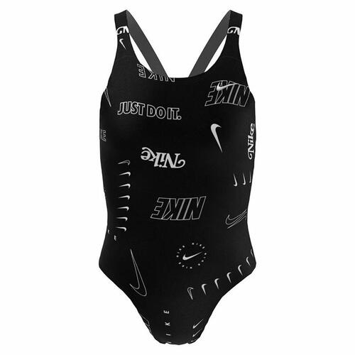 Badedragt til piger Nike Fastback Sort 8-9 år