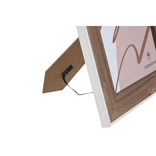 Fotoramme DKD Home Decor Krystal Hvid Træ MDF (27,5 x 1,5 x 32,5 cm)