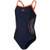 Badedragt til piger Speedo Plastisol Placement Orange 15-16 år