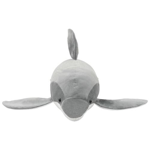 Tøjdyr delfin plysstof grå