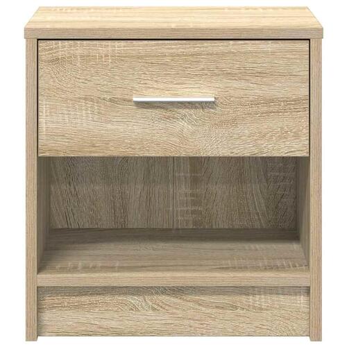 Sengebord med skuffe 39x28x41 cm sonoma-eg