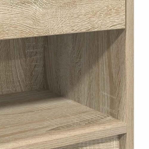 Sengebord med skuffe 39x28x41 cm sonoma-eg