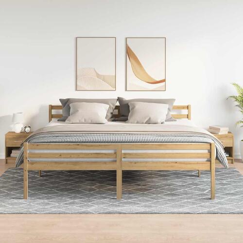 Sengeborde 2 stk. med skuffe 39x28x41 cm kunsteg