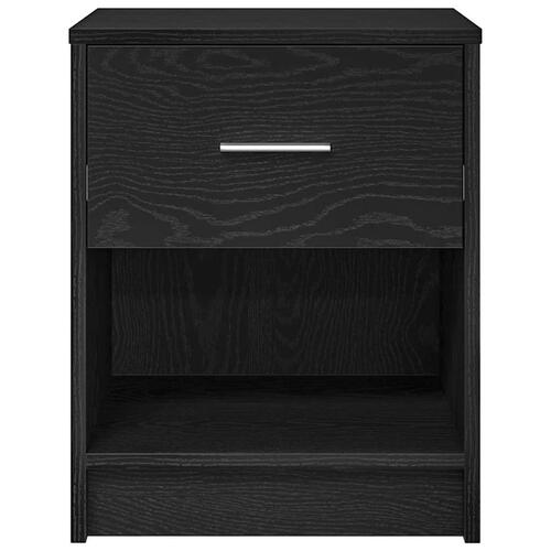 Sengeborde 2 stk. med skuffe 40x34x50 cm sort