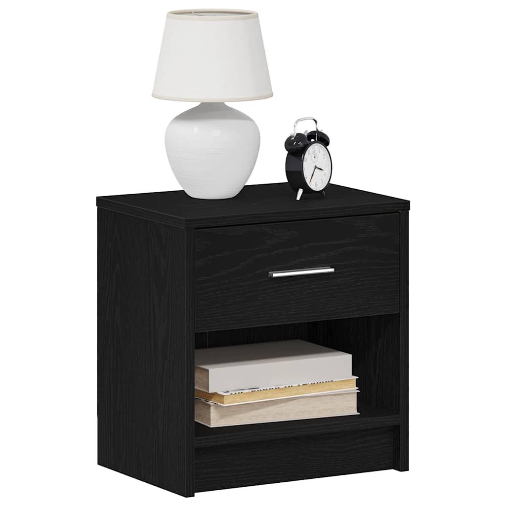 Sengebord med skuffe 39x28x41 cm sort