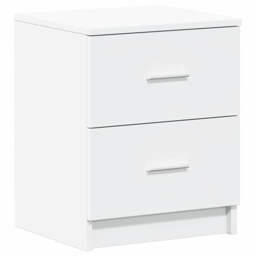 Sengebord med 2 skuffer 40x36x50 cm hvid