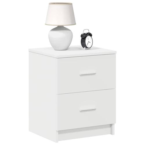 Sengebord med 2 skuffer 40x36x50 cm hvid
