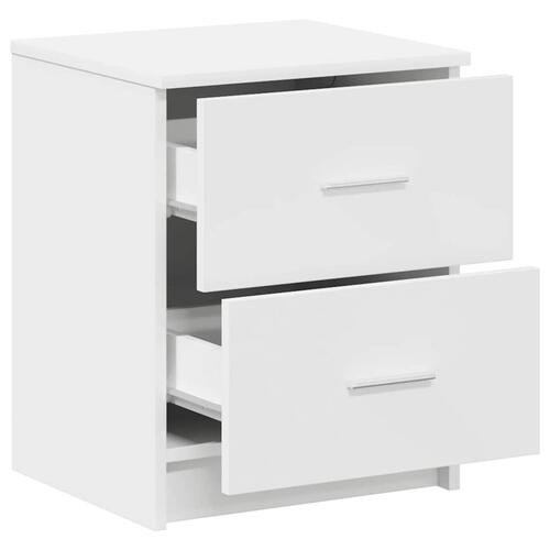 Sengebord med 2 skuffer 40x36x50 cm hvid