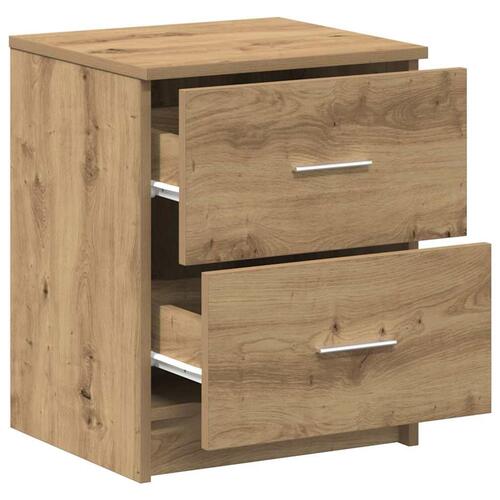 Sengebord med 2 skuffer 40x36x50 cm kunsteg