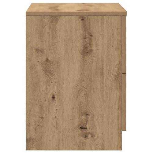 Sengebord med 2 skuffer 40x36x50 cm kunsteg
