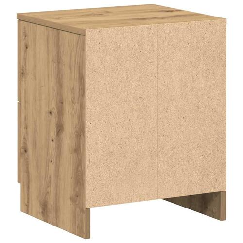 Sengebord med 2 skuffer 40x36x50 cm kunsteg