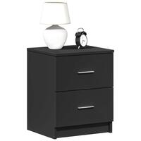 Sengebord med 2 skuffer 40x36x50 cm sort