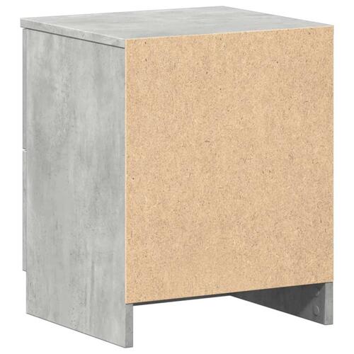 Sengebord med 2 skuffer 40x36x50 cm betongrå