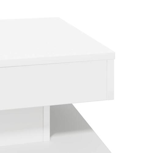 Sofabord 360 grader drejeligt 50x50x34,5 cm hvid