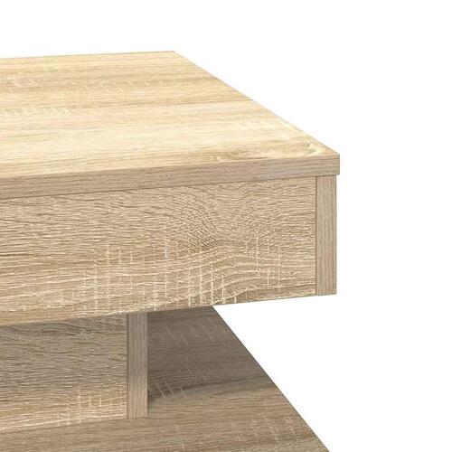 Sofabord 360 grader drejeligt 50x50x34,5 cm sonoma-eg