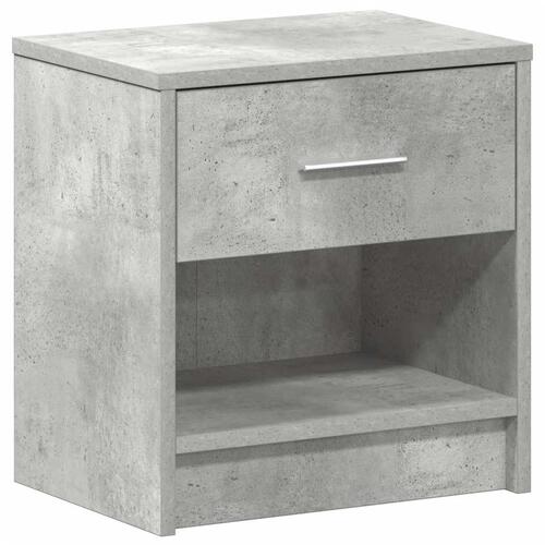 Sengebord med skuffe 39x28x41 cm betongrå