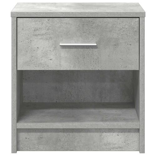 Sengebord med skuffe 39x28x41 cm betongrå