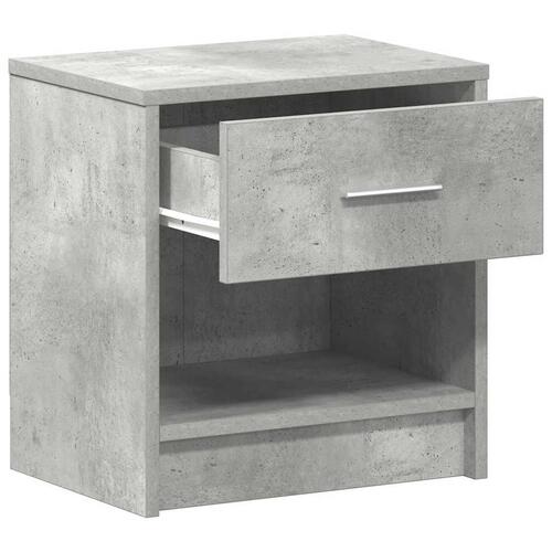 Sengebord med skuffe 39x28x41 cm betongrå