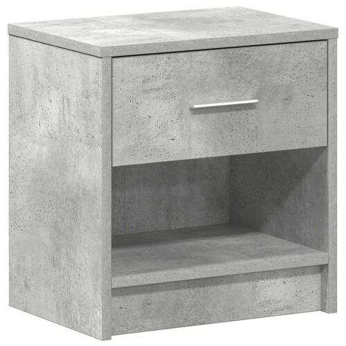 Sengebord med skuffe 39x28x41 cm betongrå