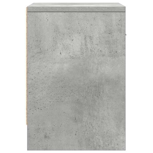 Sengebord med skuffe 39x28x41 cm betongrå