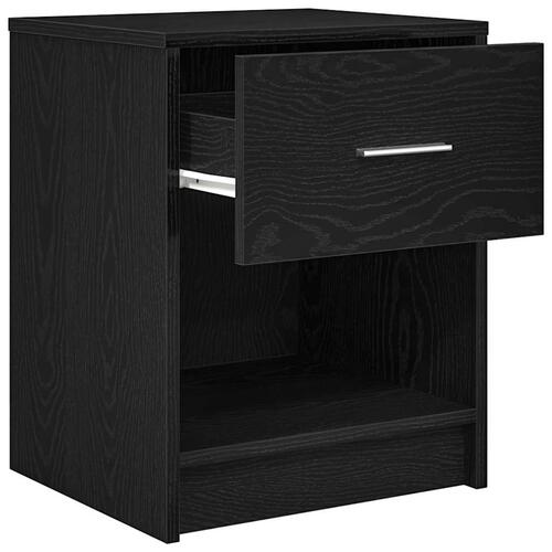 Sengebord med skuffe 40x34x50 cm sort