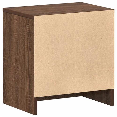 Sengeborde 2 stk. med skuffe brun egetræsfarve 39x28x41 cm