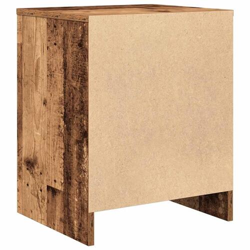 Sengebord med skuffe 40x34x50 cm antikt træ