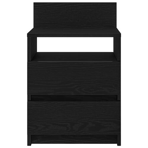 Sengeborde 2 stk. med 2 skuffer 40x33x60 cm sort