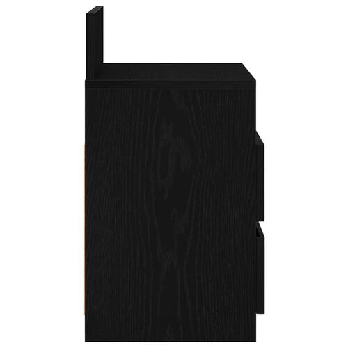 Sengeborde 2 stk. med 2 skuffer 40x33x60 cm sort
