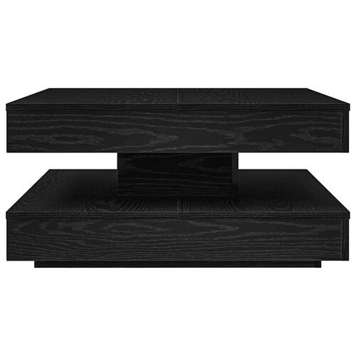 Sofabord 360 grader drejeligt 70x70x34,5 cm sort