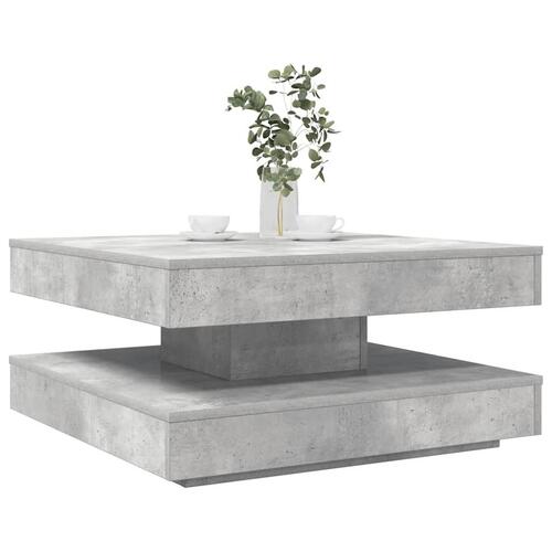 Sofabord 360 grader drejeligt 70x70x34,5 cm betongrå