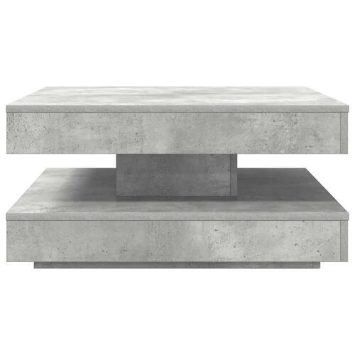 Sofabord 360 grader drejeligt 70x70x34,5 cm betongrå