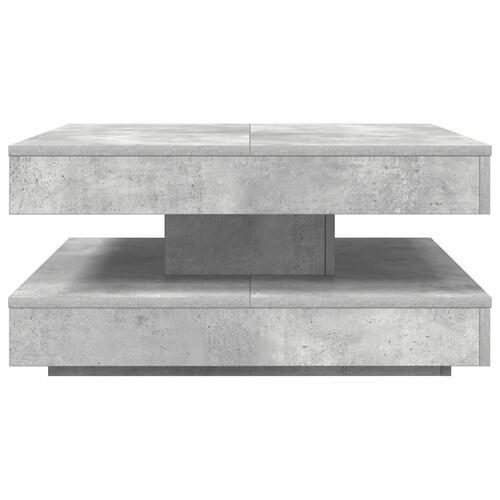 Sofabord 360 grader drejeligt 70x70x34,5 cm betongrå