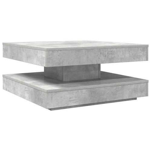 Sofabord 360 grader drejeligt 70x70x34,5 cm betongrå