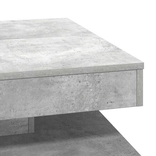 Sofabord 360 grader drejeligt 70x70x34,5 cm betongrå