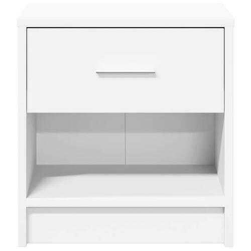 Sengeborde 2 stk. med skuffe 39x28x41 cm hvid