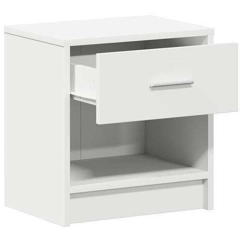 Sengeborde 2 stk. med skuffe 39x28x41 cm hvid