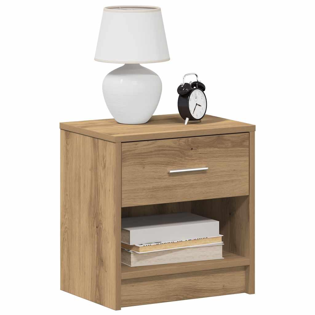 Sengebord med skuffe 39x28x41 cm kunsteg