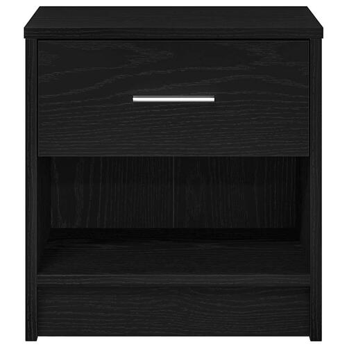 Sengeborde 2 stk. med skuffe 39x28x41 cm sort