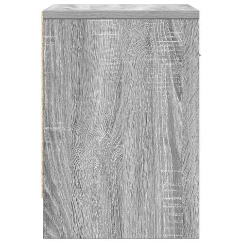 Sengebord med skuffe 39x28x41 cm grå sonoma-eg