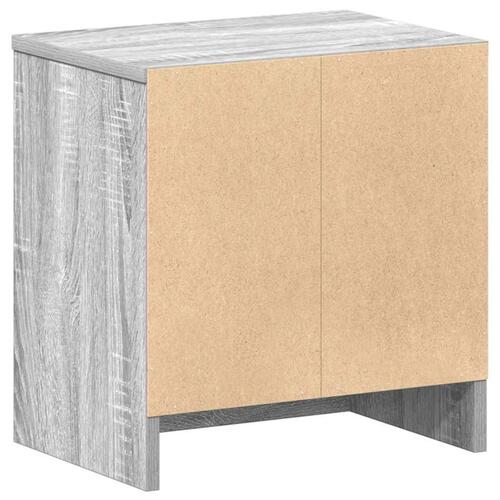Sengebord med skuffe 39x28x41 cm grå sonoma-eg