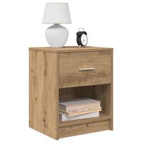 Sengeborde 2 stk. med skuffe 40x34x50 cm kunsteg