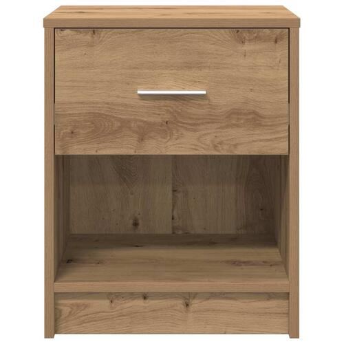Sengeborde 2 stk. med skuffe 40x34x50 cm kunsteg