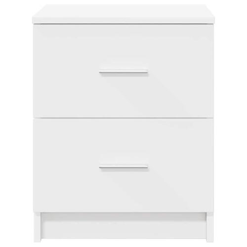 Sengeborde 2 stk. med 2 skuffer 40x36x50 cm hvid