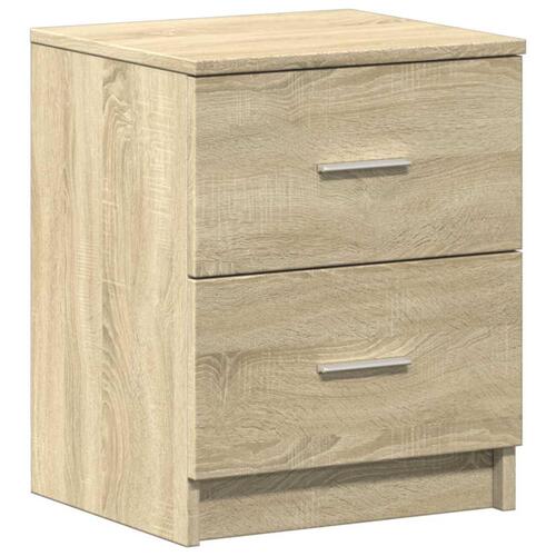 Sengeborde 2 stk. med 2 skuffer 40x36x50 cm sonoma-eg