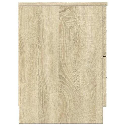Sengeborde 2 stk. med 2 skuffer 40x36x50 cm sonoma-eg