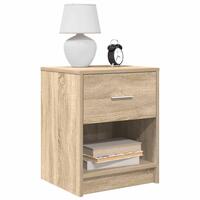 Sengebord med skuffe 40x34x50 cm sonoma-eg
