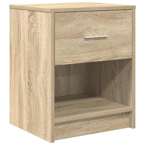 Sengebord med skuffe 40x34x50 cm sonoma-eg